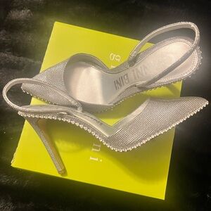 Gianni Bini Sparkling Silver Heels